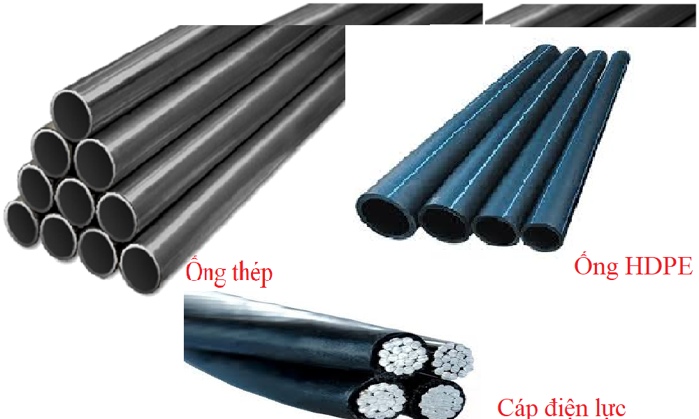 Đa dạng vật liệu HDPE, PVC, Sắt thép